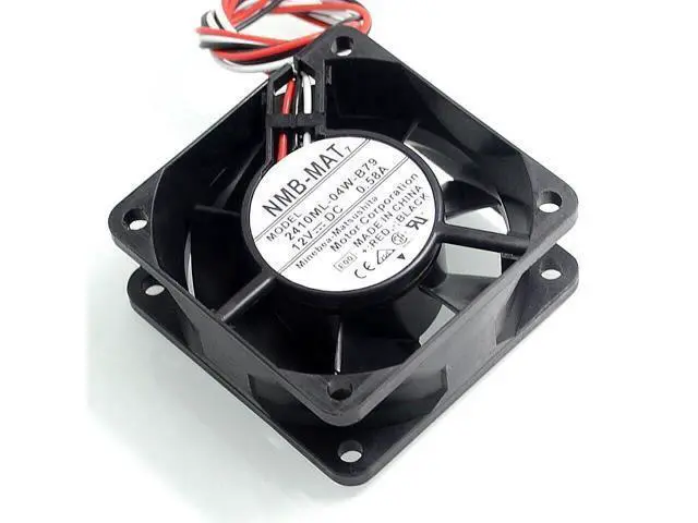 Alt view image 4 of 6 - Original 2410ML-04W-B79 6025 6CM 12V 0.58A three wire speed dual- ball bearing fan 60*60*24mm