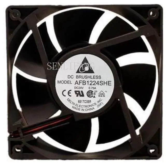 Main image of AFB1224SHE -8L2B Server Square Fan DC 24V 0.75A 120x120x38mm 3-wire