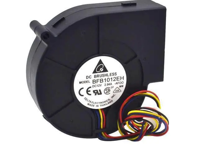 Alt view image 3 of 6 - 1pcs BFB1012EH 9733 12V 2.94A 9cm 4wire double ball air fan centrifugal turbine blower 9cm 4wire