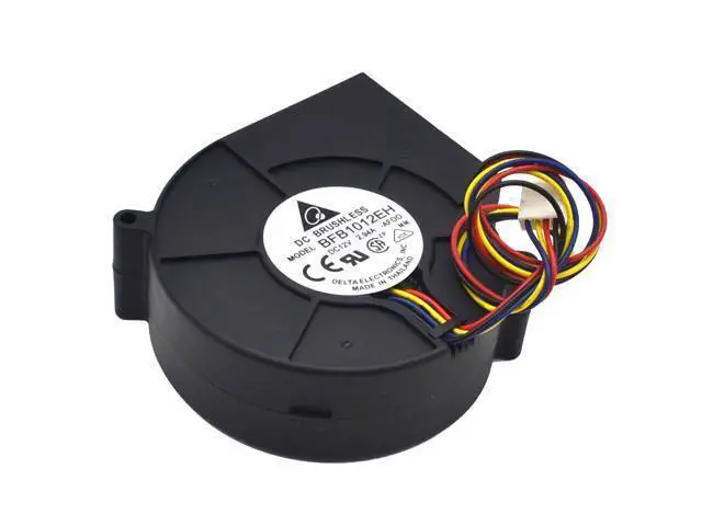 Alt view image 5 of 6 - 1pcs BFB1012EH 9733 12V 2.94A 9cm 4wire double ball air fan centrifugal turbine blower 9cm 4wire