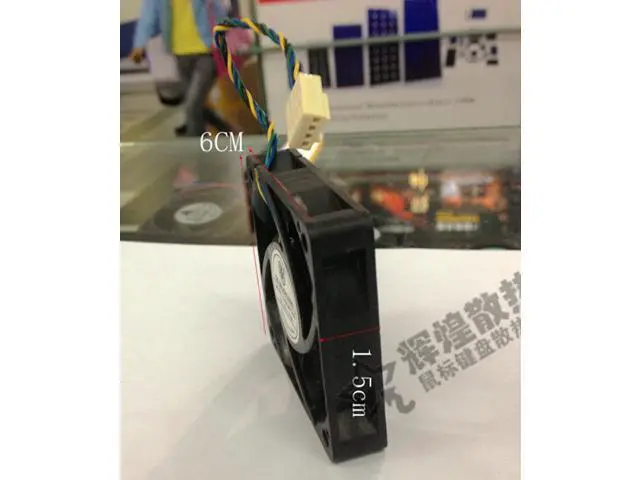 Alt view image 2 of 3 - SHBC0612HB 6015 6CM 12V 0.18A 2-Balls Bearing 4Wires PWM For CPU , Case