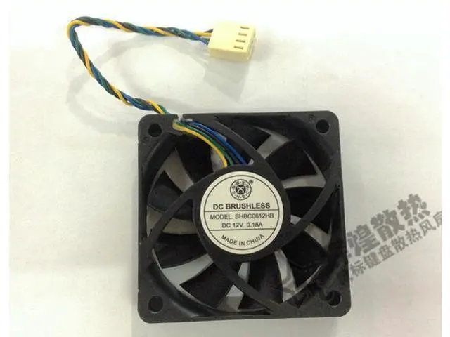 Main image of SHBC0612HB 6015 6CM 12V 0.18A 2-Balls Bearing 4Wires PWM For CPU , Case