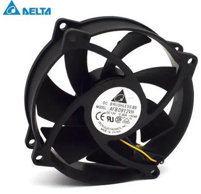 Main image of 9025 9CM round fan 4 line ball AFB0912VH 12V 0.60A hole 7.2CM