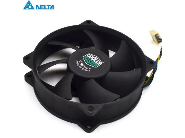 Alt view image 6 of 6 - 9025 9CM round fan 4 line ball AFB0912VH 12V 0.60A hole 7.2CM