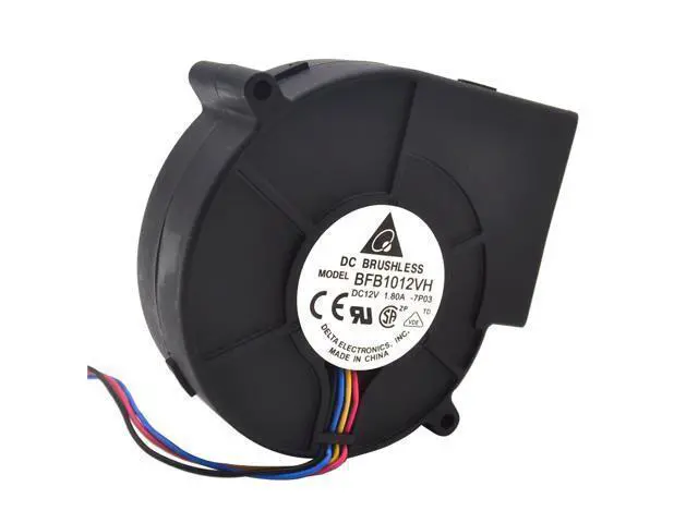 Alt view image 3 of 6 - 2pcs 9733 turbo centrifugal fan blower BFB1012VH 12V 1.80A wind capacity 97*97*33mm