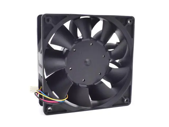 Alt view image 5 of 6 - 1pcs TFC1212DE 120mm DC 12V 3.9A 5200RPM 252CFM Bitcoin Miner Powerful Server Case AXIAL cooling