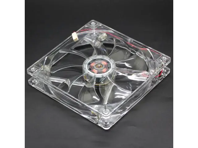 Alt view image 4 of 6 - Global fan 14cm 14025 computer chassis power cooling fan 12V 0.5A 140mm transparent Purple LED cooler 2-Wire 2-pin S1402512HH
