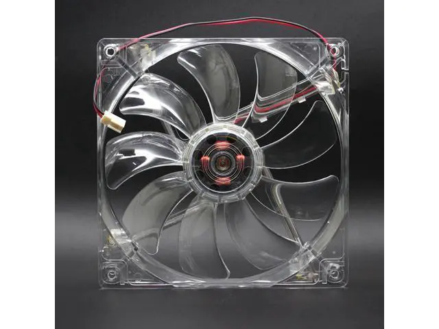 Alt view image 6 of 6 - Global fan 14cm 14025 computer chassis power cooling fan 12V 0.5A 140mm transparent Purple LED cooler 2-Wire 2-pin S1402512HH