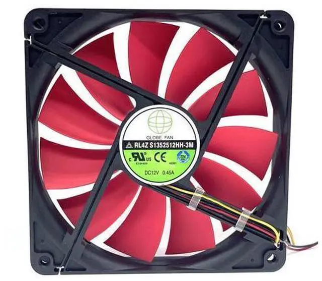 Alt view image 4 of 4 - 135mm PSU Cooling Fan RL4Z S1352512H 12V 0.33A 13.5CM Chassis Power Supply Cooling Fan 135x135x25mm Cooler