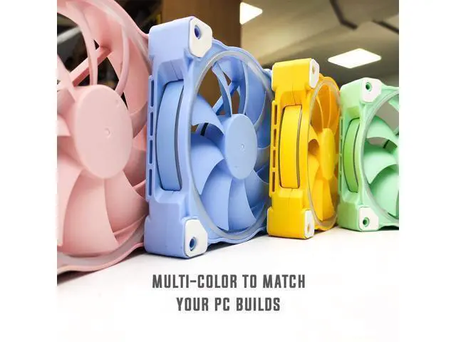 Alt view image 2 of 7 - NEW ID-COOLING ZF-12025 Pastel 120mm Case Fan White LED PWM Fan for PC Case/CPU Cooler (Baby Blue)