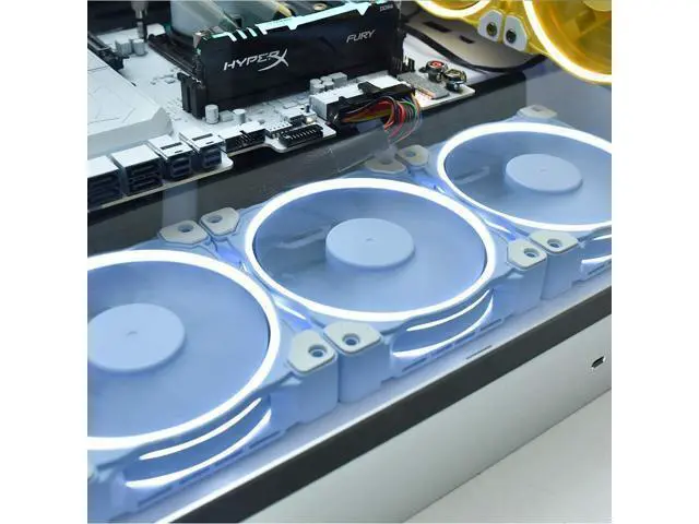 Alt view image 3 of 7 - NEW ID-COOLING ZF-12025 Pastel 120mm Case Fan White LED PWM Fan for PC Case/CPU Cooler (Baby Blue)