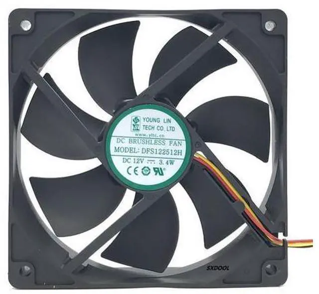 Main image of Young Lin 12025 12CM 12V 3.4W DC chassis cooling fan DFS122512H 3-wire Mute fan