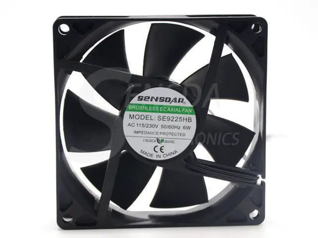 Alt view image 2 of 6 - ec centrifugal fan motor 92*92*25 mm 92mm 9.2cm double voltage 115V 230V axial 6W 2800RPM 55.2CFM high speed case cooling fan