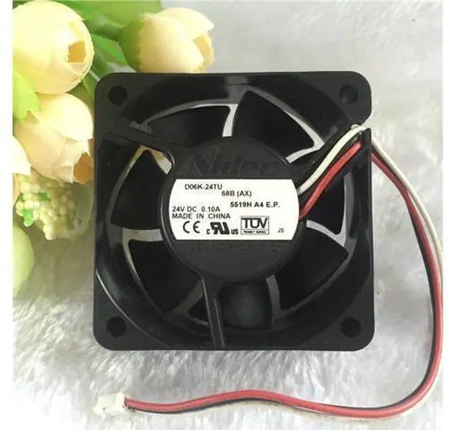 Main image of New original 6CM D06K-24TU 6025 fan 24V 0.1A Nidec suitable for printer / inverter cooling fan 3-pin