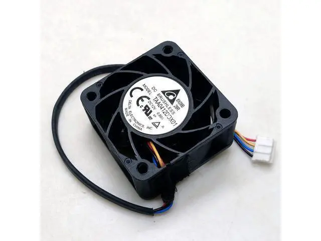 Alt view image 3 of 3 - Delta 4020 12V Double Ball PWM Fan TAA0412DX01 4cm Computer Server CPU Fan