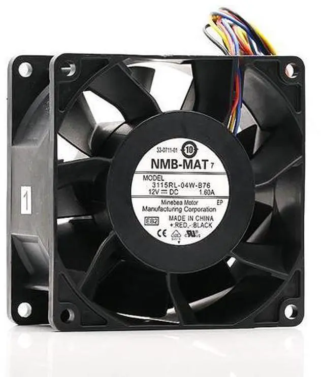 Alt view image 2 of 7 - New 3115RL-04W-B76 Minebea NMB 8038 8cm DC 12v 1.6A winds of PWM fan speed control fan
