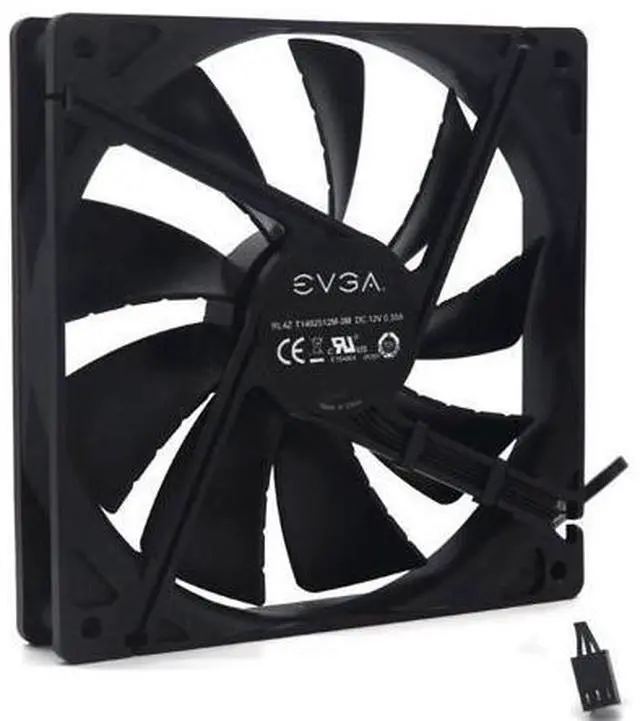 Main image of EVGA PSU cooling fan 140mm RL4Z T1402512M-3M 140X25mm DC 12V 0.30A (0.18A) 1200RPM silent high air flow 3-pin power supply