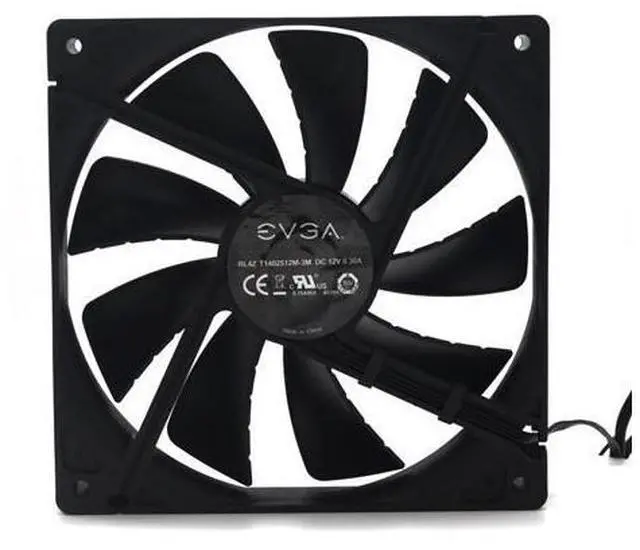 Alt view image 4 of 5 - EVGA PSU cooling fan 140mm RL4Z T1402512M-3M 140X25mm DC 12V 0.30A (0.18A) 1200RPM silent high air flow 3-pin power supply