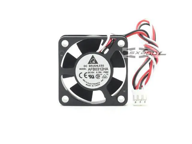 Alt view image 5 of 5 - Original Delta AFB0312HA 12V 0.15A 3cm 3010 30mm 3-wire 3-pin For YASKAWA drive cooling fan