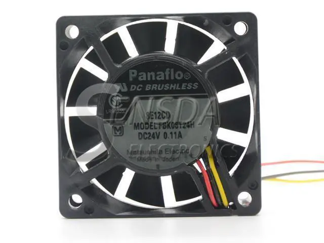 Alt view image 2 of 6 - high quality FOR Panasonic panaflo FBK06T24H 6CM 6015 three-wire inverter fan 24V 0.11A cooling fan