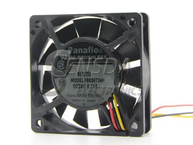 Alt view image 3 of 6 - high quality FOR Panasonic panaflo FBK06T24H 6CM 6015 three-wire inverter fan 24V 0.11A cooling fan