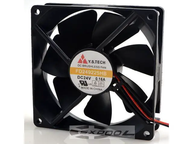 Alt view image 2 of 4 - NEW original 92mm Y.S.TECH FD249225HB 9025 9225 2pin DC 24V 0.16A axial cooling fan