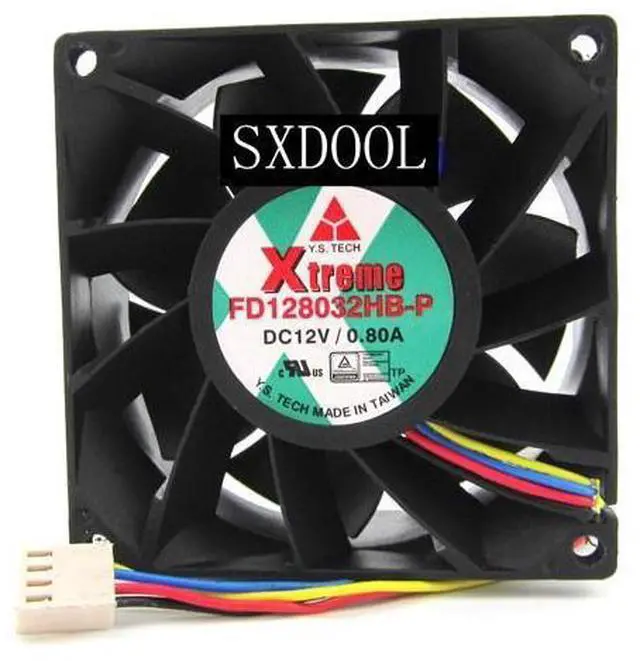 Main image of Original Y.S.TECH FD128032HB-P 12V 0.80A 8CM 8032 high wind cooling fan