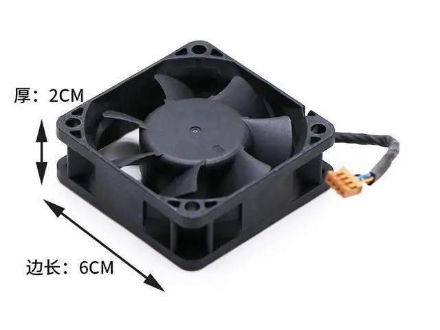 Alt view image 5 of 5 - Delta AFB0612EHD 6cm 60mm 6020 DC12V 0.47A Double Ball bearing large air Cooling Fan 4-wire 4-pin