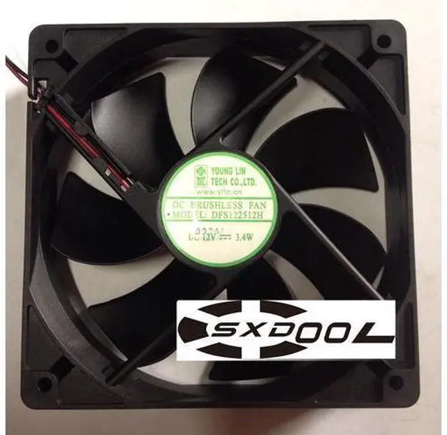 Main image of Young Lin 12025 12CM 12V 3.4W DC chassis cooling fan DFS122512H Mute cooler 2-wire 2-pin