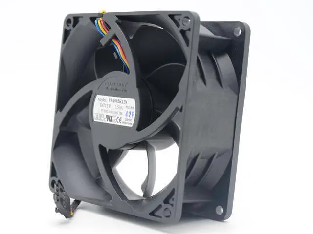 Alt view image 2 of 4 - New FOXCOON PVA092K12N 92*92*38mm 9238 9038 DC 12V 1.50A 106CFM strong air flow axial cooling fan