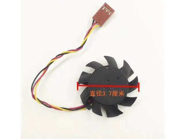 Alt view image 2 of 3 - Delta ASB0412VHA DC 12v 0.16A Three Lines Cooling Fan 3.7cm diameter, 2.6cm hole distance
