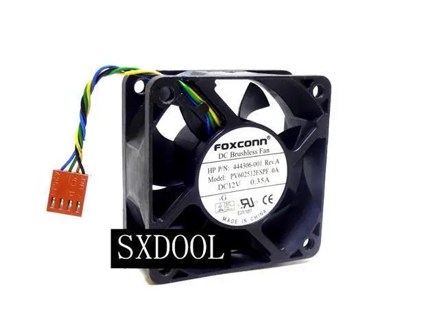 Main image of New original Foxconn PVA060G12H 12V 0.35A 6CM 6025 4-wire 4-pin cabinet power supply equipment Square cooling fan