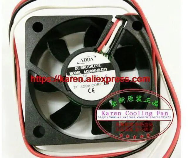 Main image of ADDA AD5005HB-D73 50*50*15MM 5V 0.35A dual ball cooling fan