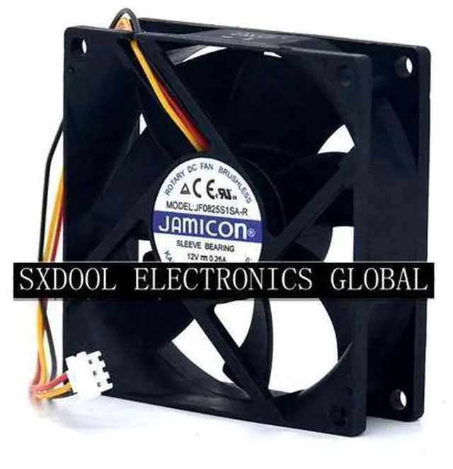 Alt view image 2 of 5 - Original JF0825S1SA-R New UPS silent fan 3-wire JAMICON 12V 0.26A
