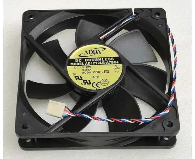Main image of New ADDA 12025 12CM fan double ball 4-wire temperature control AD1212LB-A7BGL 0.24A