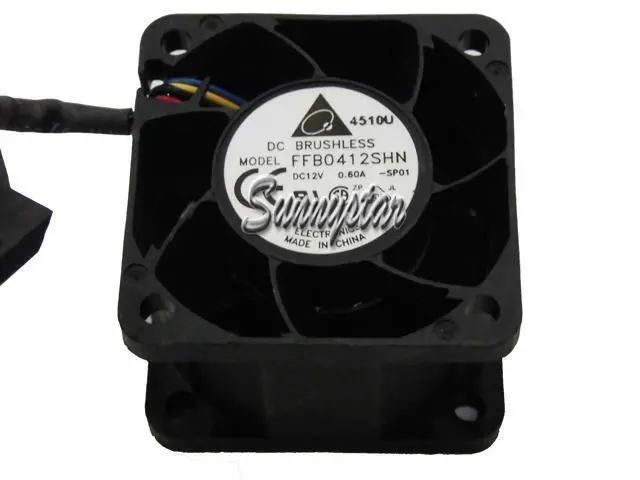 Alt view image 2 of 2 - Delta 40*28mm FFB0412SHN -SP01 12V 0.6A 4 wires 4 Pins case fan for switch print cpu