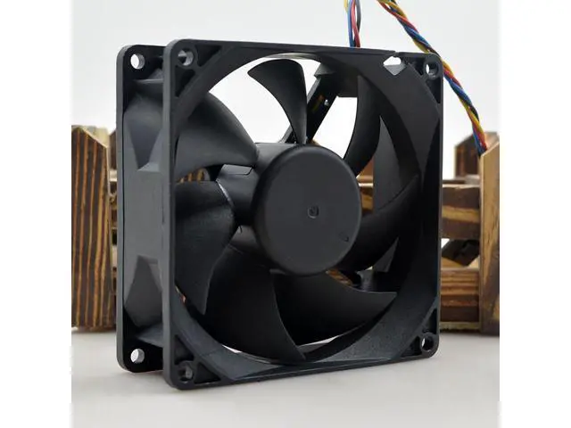 Alt view image 2 of 2 - Foxconn 9032 12V0.60A PV903212PSPF 0C mute 4-wire PWM temperature control cabinet radiation fan