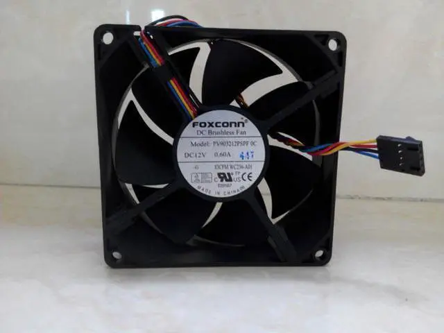 Main image of Foxconn 9032 12V0.60A PV903212PSPF 0C mute 4-wire PWM temperature control cabinet radiation fan