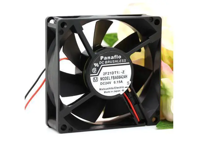Alt view image 2 of 7 - Original panaflo FBA08A24H 8CM 8025 80*80*25 80X80X25 DC 24V 0.15A/0.26A tow sire lead 2510 plug powerful light case cooling fans