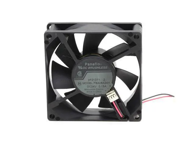 Alt view image 6 of 7 - Original panaflo FBA08A24H 8CM 8025 80*80*25 80X80X25 DC 24V 0.15A/0.26A tow sire lead 2510 plug powerful light case cooling fans
