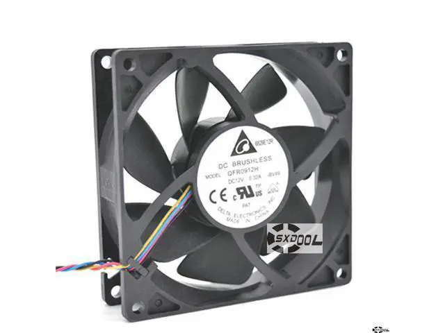 Alt view image 6 of 6 - New Delta QFR0912H DC 12V for AMD FX8350PWM CPU fan 9cm 9025 9225 double ball case cooler