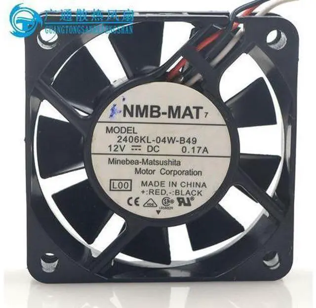 Main image of 2406kL-04W-B49 DC 12V 0.17A NMB 60 * 60 * 15MM