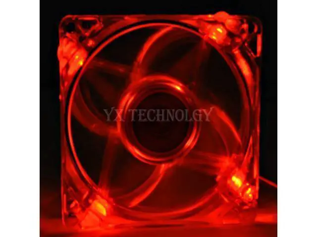 Alt view image 3 of 5 - 8025 GDT Green Red Bule Four color LED PC Computer Case Brushless Cooling Fan 80mm 8080x25mm 8025S DC 12V 4Pin Cooler