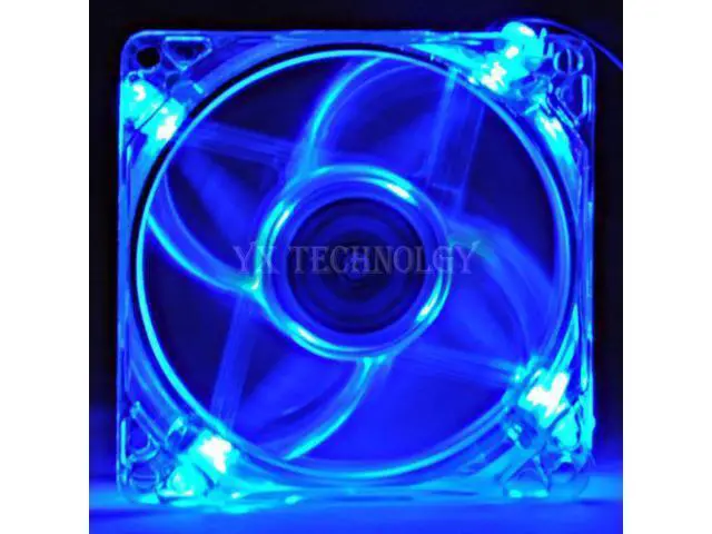 Alt view image 2 of 5 - 8025 GDT Green Red Bule Four color LED PC Computer Case Brushless Cooling Fan 80mm 8080x25mm 8025S DC 12V 4Pin Cooler