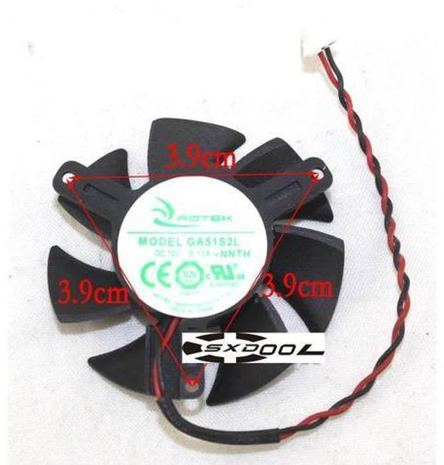 Alt view image 2 of 3 - ROTEK GA51S2L -NNTH 12V 0.13A hole pitch 39mm graphics card fan