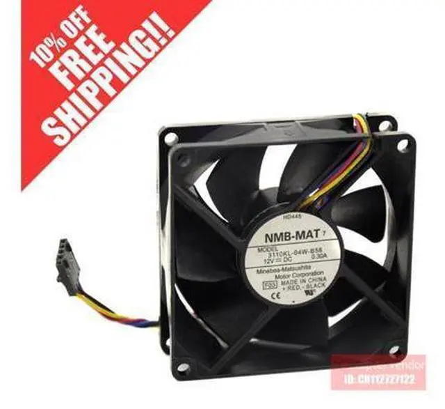 Main image of NMB 8cm8025 12V 0.3A FOR Dell server fan 3110KL-04W-B56 four-wire
