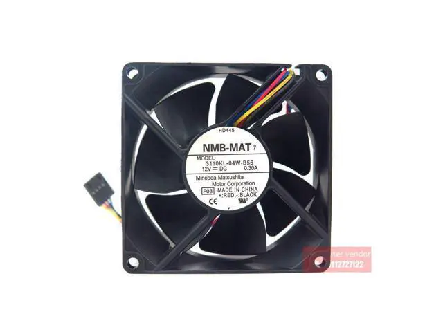 Alt view image 4 of 5 - NMB 8cm8025 12V 0.3A FOR Dell server fan 3110KL-04W-B56 four-wire