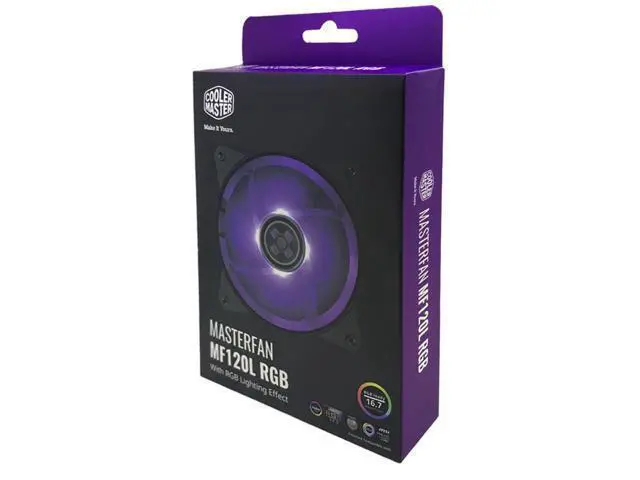 Alt view image 2 of 6 - MasterFan Lite MF120L RGB with Customizable Color Options by Cooler Master