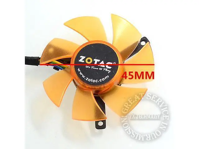 Alt view image 2 of 2 - video card fan Graphics card fan 45mm diameter blades 39mm pitch 4P 12V 0.22AMP FD5010U12S