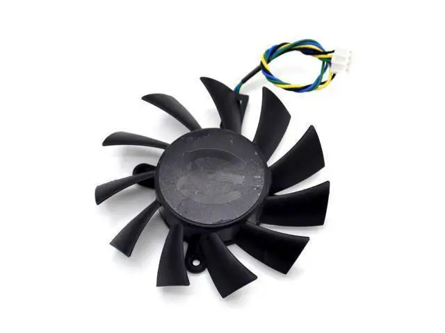 Alt view image 2 of 4 - New GTX460 550TI Four -pin video card cooling fan smart thermostat DASA0815R2U DC12V 0.60A 75mm diameter